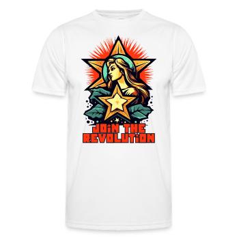 Be part of the revolution - Men's Functional T-Shirt - white - Front - AI Model Male 178 dark (178cm)