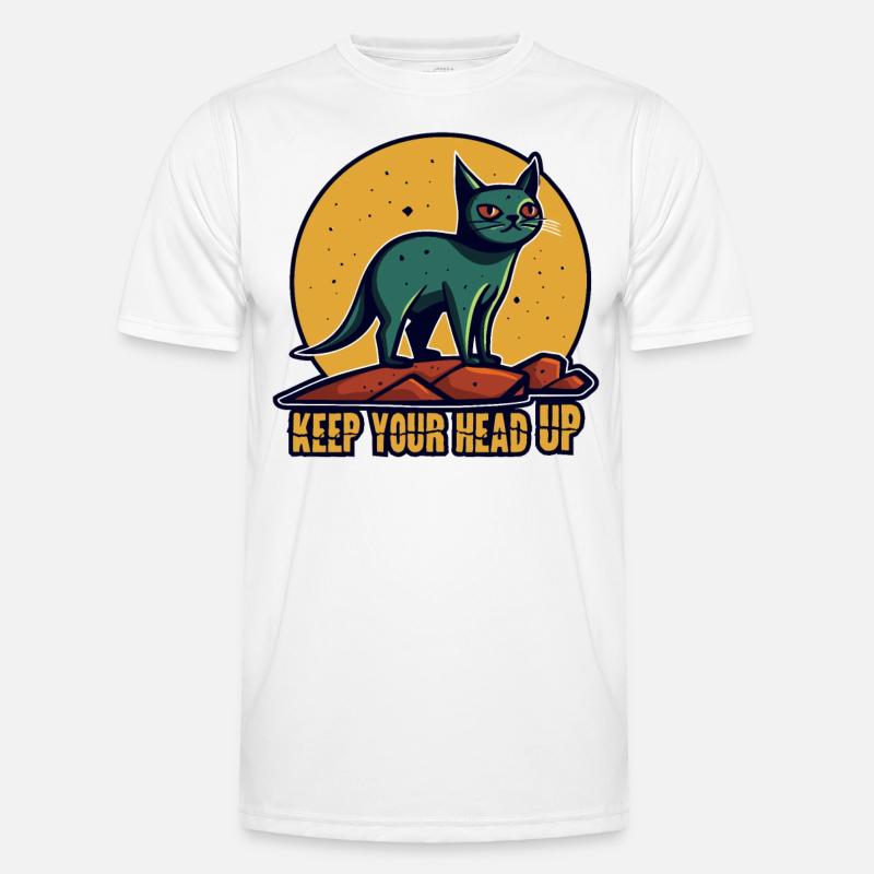 Courage, chat T-shirt sport Homme