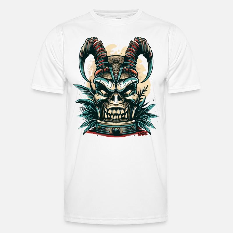 Hawaii Devil's Tiki - Men's Functional T-Shirt - white
