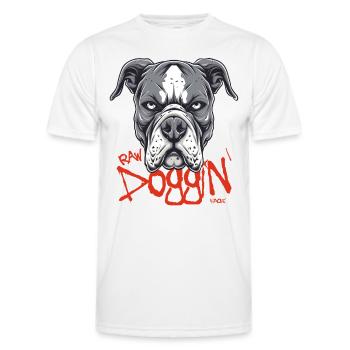 Unvorbereitet allein etwas riskieren, unverfälscht - Männer Funktions-T-Shirt - Weiß - Vorne - AI Model Male 178 dark (178cm)