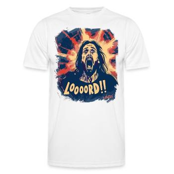 Jesus calls on the Lord, O Lord God! - Men's Functional T-Shirt - white - Front - AI Model Male 178 dark (178cm)