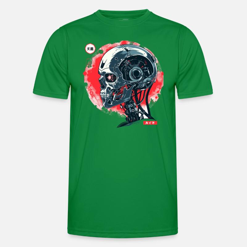 Cyber Cyborg Tech : Crâne de robot Crâne T-shirt sport Homme