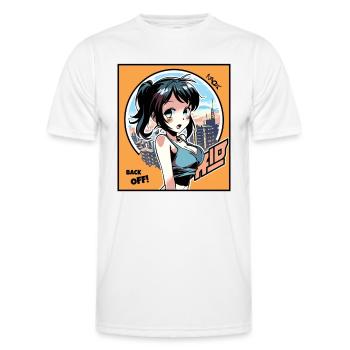 City Girl : Va-t’en - T-shirt sport Homme - blanc - Devant - AI Model Male 178 dark (178cm)