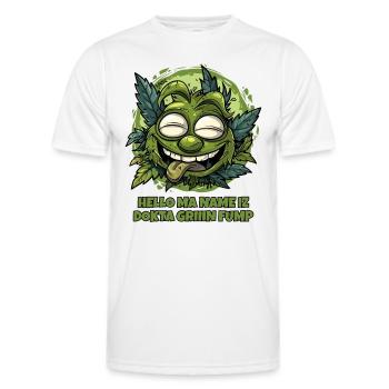 Médecin du cannabis : la main verte - T-shirt sport Homme - blanc - Devant - AI Model Male 178 dark (178cm)