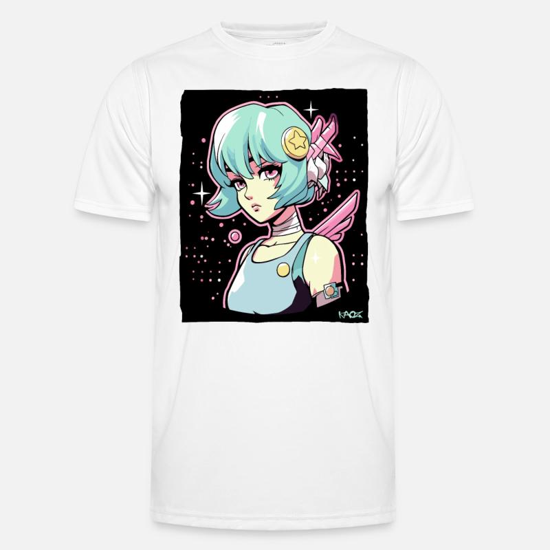 Coole Anime Sci-Fi-Cyborg-Mädchen Männer Funktions-T-Shirt