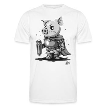 Ruhm eines Ritter Schwein - Männer Funktions-T-Shirt - Weiß - Vorne - AI Model Male 178 dark (178cm)