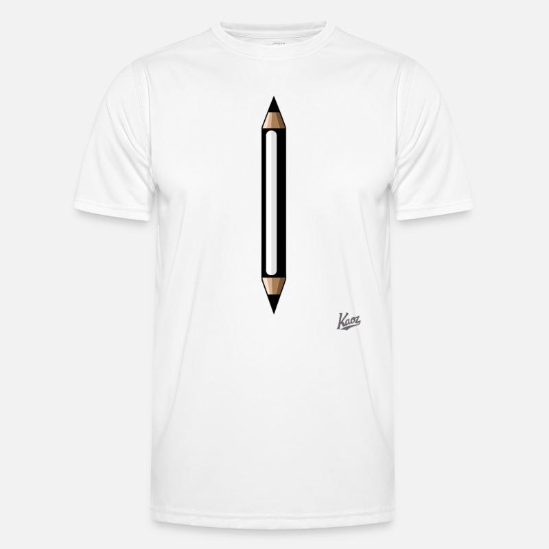 Pencil: Two is better! - Men's Functional T-Shirt - white