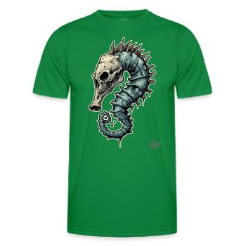 Funny, Freaky, Strange: Zombie Seahorse - Men's Functional T-Shirt - kelly green - Front - AI Model Male 178 dark (178cm)