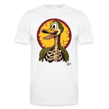 Duck Hunt for a Funny Stupid Skeleton Duck - Men's Functional T-Shirt - white - Front - AI Model Male 178 dark (178cm)