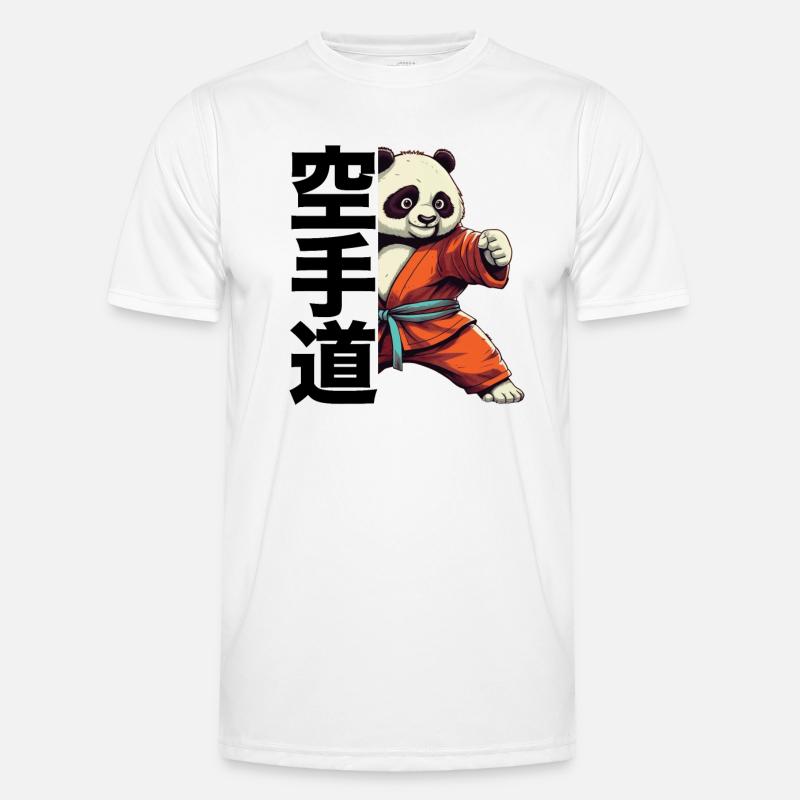 Karate Panda Sommerspass Männer Funktions-T-Shirt