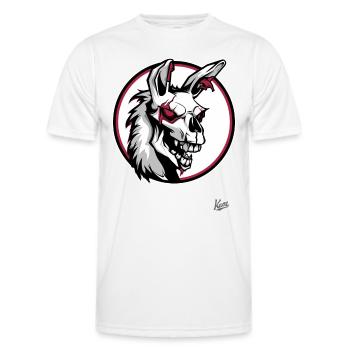 Passive Aggressive Horror Zombie Llama - Men's Functional T-Shirt - white - Front - AI Model Male 178 dark (178cm)