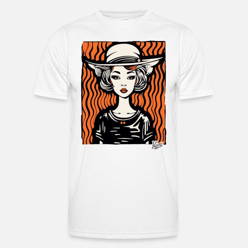 Eine Dame mit Hut Männer Funktions-T-Shirt