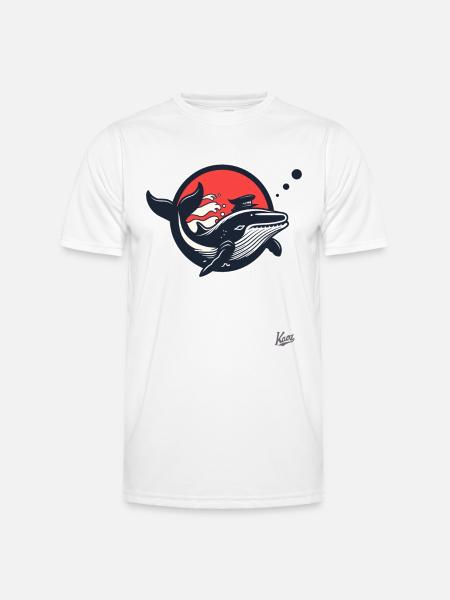 Seefahrer-Matrose-Wal - Männer Funktions-T-Shirt - Weiß