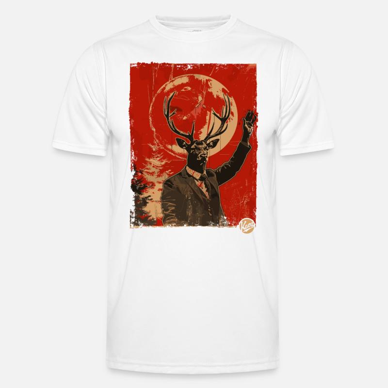 Cerf de style propagande T-shirt sport Homme