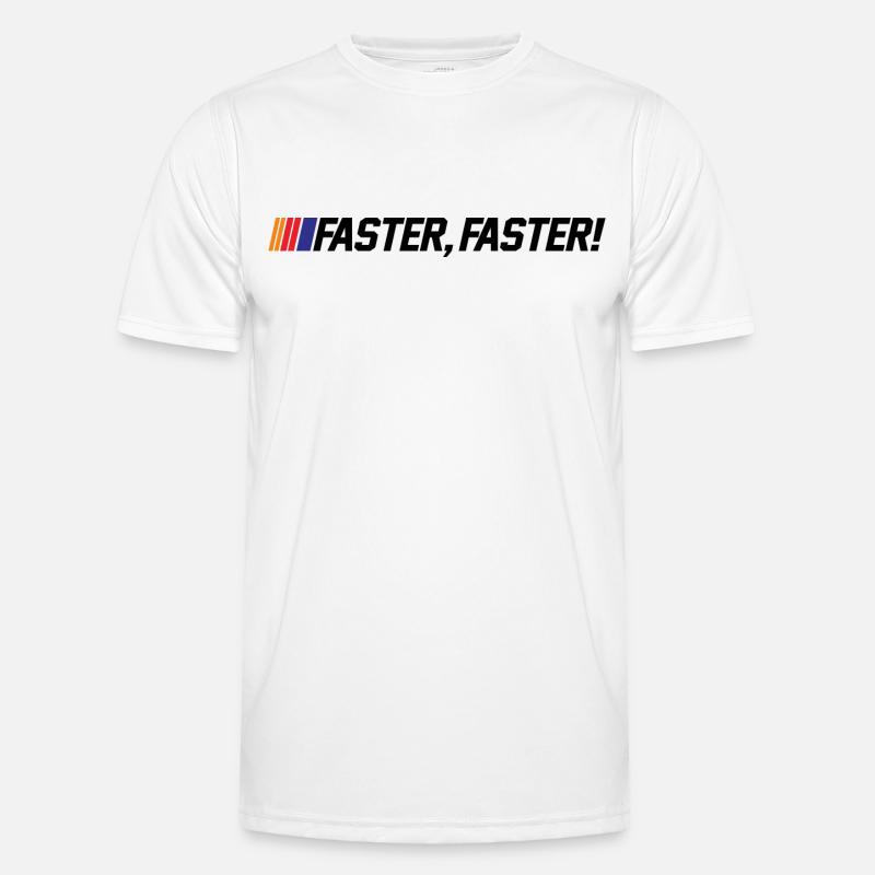 FASTER - Men's Functional T-Shirt - white