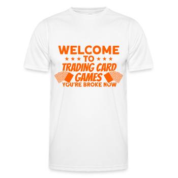Trading Card Playing Card Card Game Gift - Men's Functional T-Shirt - white - Front - AI Model Male 178 dark (178cm)