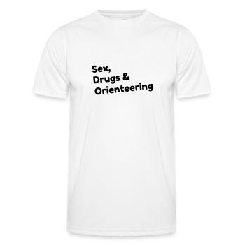 Orienteering / Orienteer / Orientierungslauf - Männer Funktions-T-Shirt - Weiß - Vorne - AI Model Male 178 dark (178cm)