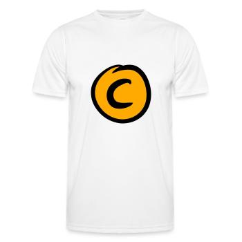 Copyright Zeichen. © Copy Symbol. Handgezeichnet. - Männer Funktions-T-Shirt - Weiß - Vorne - AI Model Male 178 dark (178cm)
