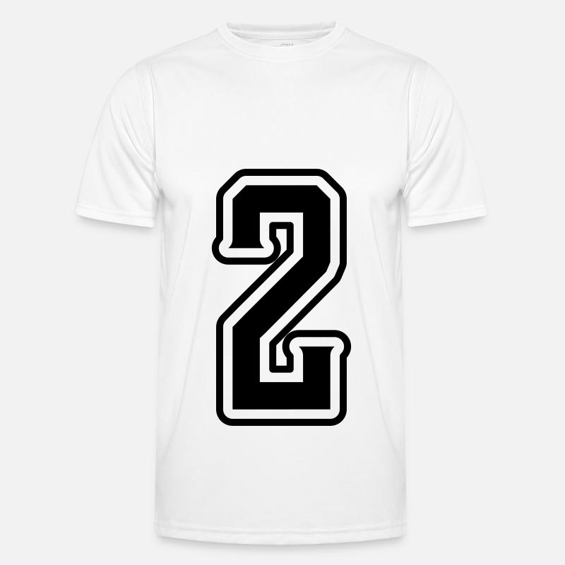 2 Number symbol - Men's Functional T-Shirt - white
