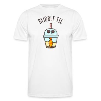 Bubble Tie, Bubble Tea + Krawatte Wortspiel - Männer Funktions-T-Shirt - Weiß - Vorne - AI Model Male 178 dark (178cm)