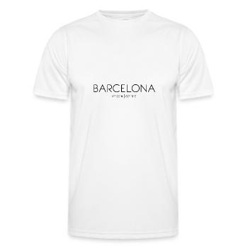 Barcelone, Catalogne, Espagne, Mer Méditerranée - T-shirt sport Homme - blanc - Devant - AI Model Male 178 dark (178cm)