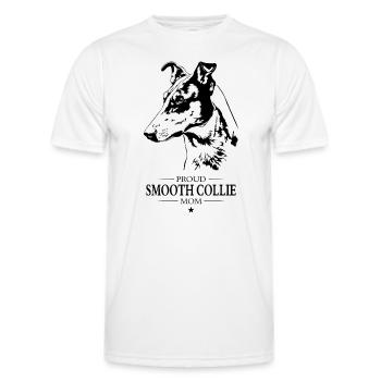 Smooth Collie Kurzhaar Mom Hunde Hund Wilsigns - Männer Funktions-T-Shirt - Weiß - Vorne - AI Model Male 178 dark (178cm)