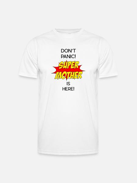 Super Mother / Super Mutter - Männer Funktions-T-Shirt - Weiß