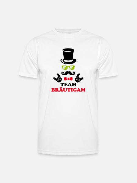 Team Groom - Men's Functional T-Shirt - white