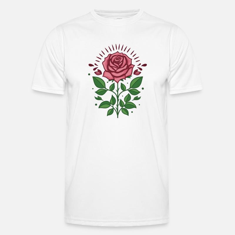 Fleur de rose T-shirt sport Homme