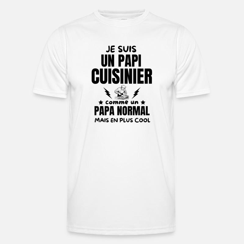 PAPI CUIISNIER - Men's Functional T-Shirt - white