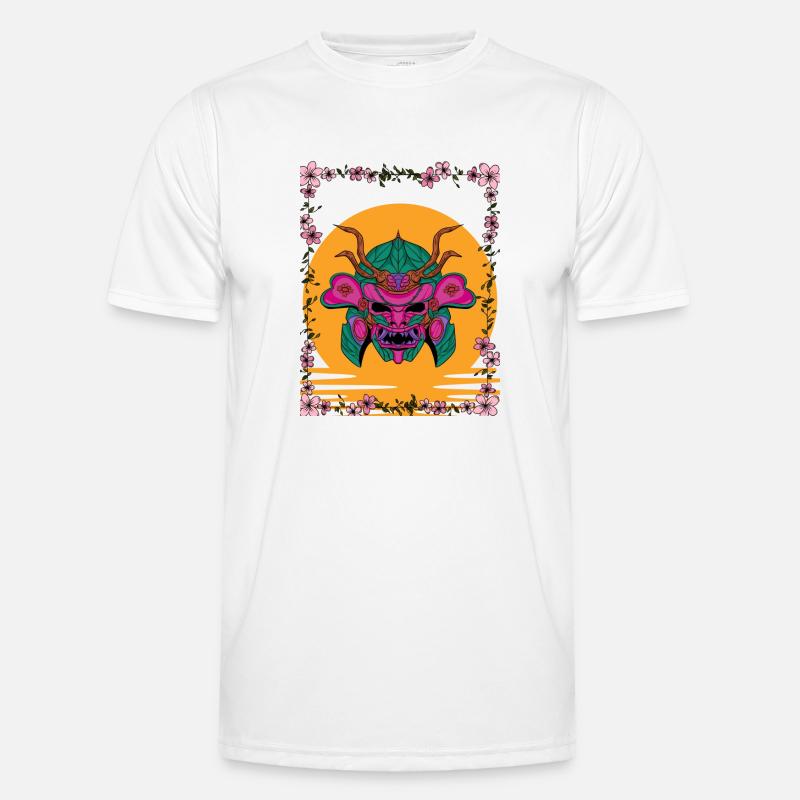 Blüten Samurai Männer Funktions-T-Shirt