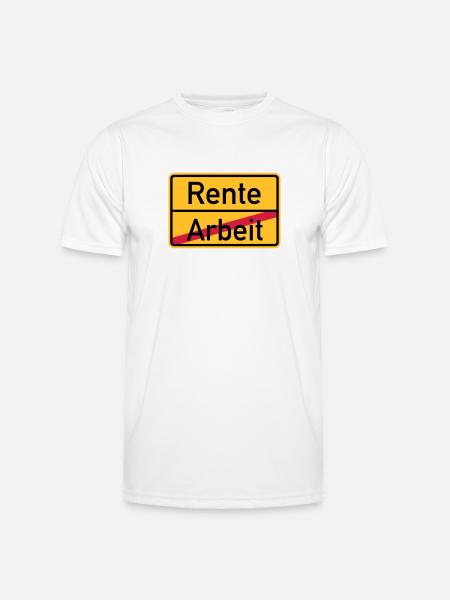 Rente - Männer Funktions-T-Shirt - Weiß