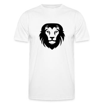 Lion's head - Men's Functional T-Shirt - white - Front - AI Model Male 178 dark (178cm)