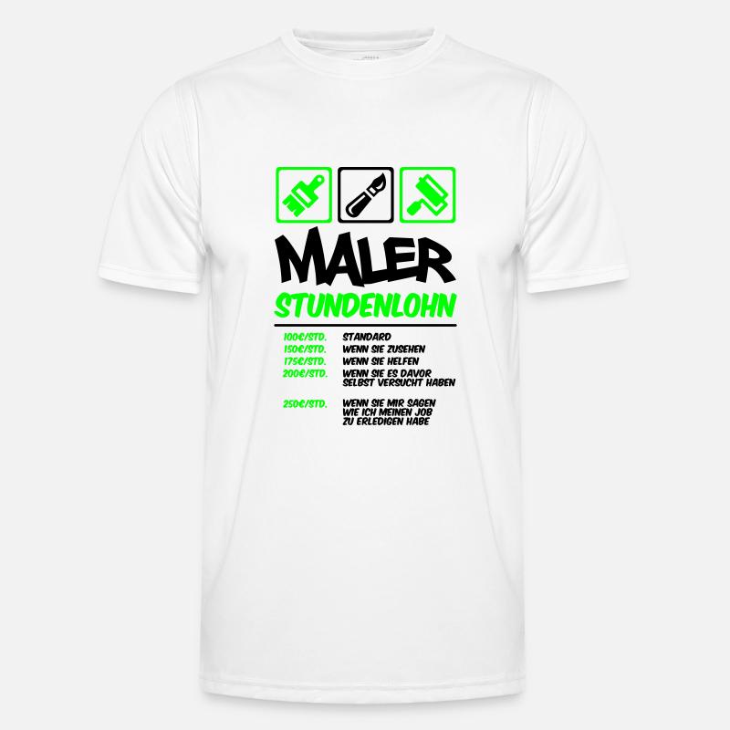 Farbe änderbar | Maler Stundenlohn Männer Funktions-T-Shirt