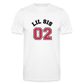 Lil Sis 02 - Little Sister - T-shirt sport Homme - blanc - Devant - AI Model Male 178 dark (178cm)