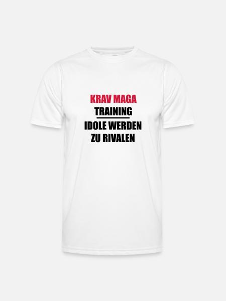 Krav Maga - Männer Funktions-T-Shirt - Weiß