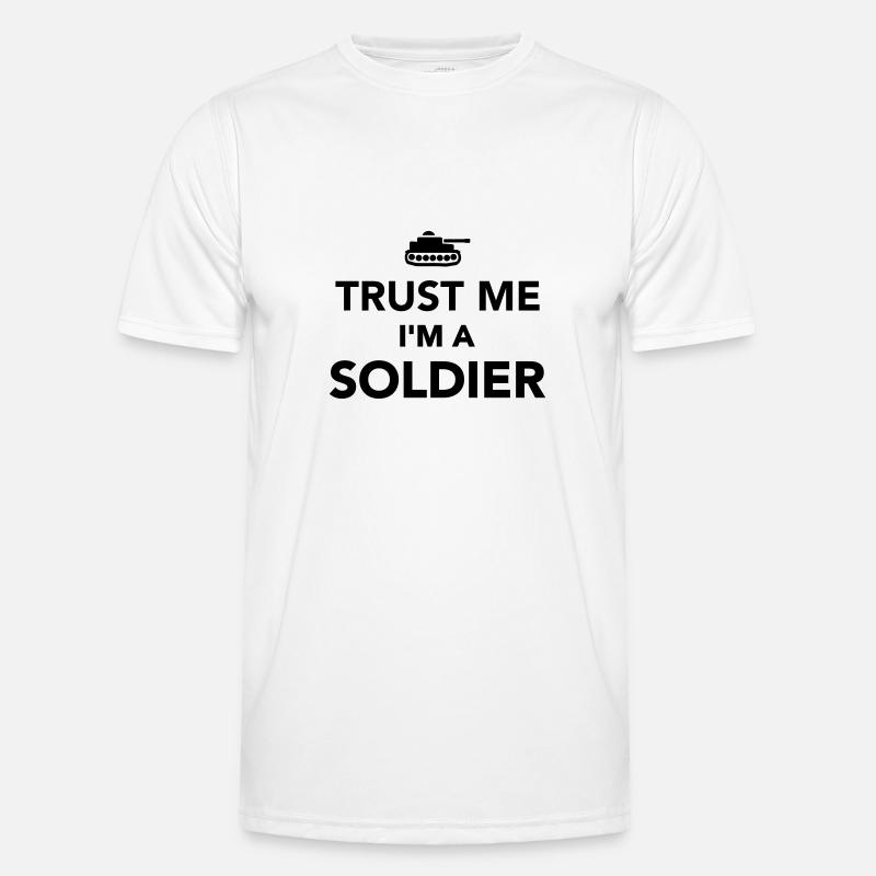 Soldat - Männer Funktions-T-Shirt - Weiß