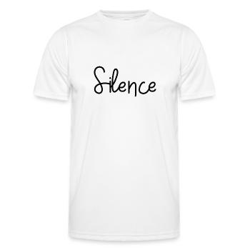 Silence - Men's Functional T-Shirt - white - Front - AI Model Male 178 dark (178cm)
