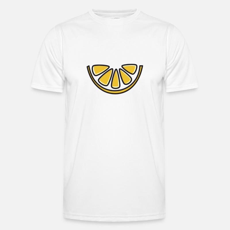 Lemon, lemon slice - Men's Functional T-Shirt - white