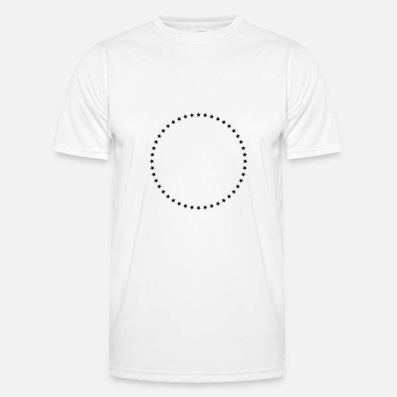 Star Circle Geometry - Men's Functional T-Shirt - white