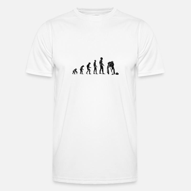 Ice Curling Curler Curling Evolution - Men's Functional T-Shirt - white