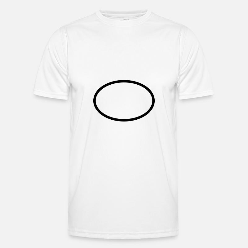 Oval circle geometry - Men's Functional T-Shirt - white