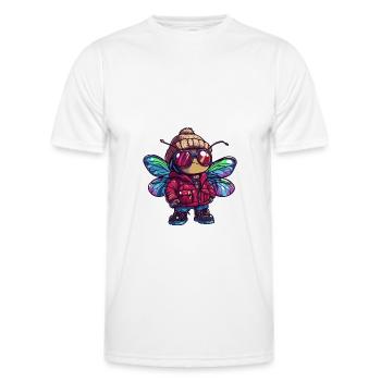 Libellule Hiver - T-shirt sport Homme - blanc - Devant - AI Model Male 178 dark (178cm)