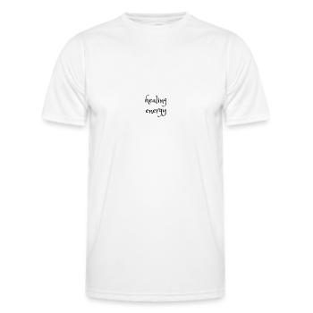 Healing Energy - Men's Functional T-Shirt - white - Front - AI Model Male 178 dark (178cm)