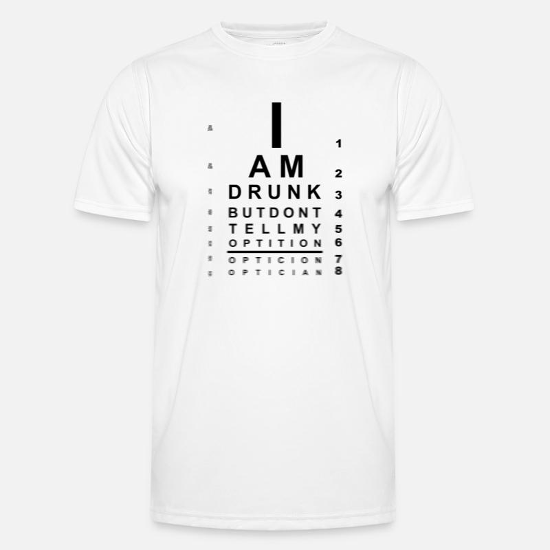 Blurry drunk eye chart Men's Functional T-Shirt
