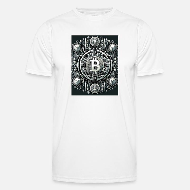 Crypto Frontier: Digital Evolution - Männer Funktions-T-Shirt - Weiß