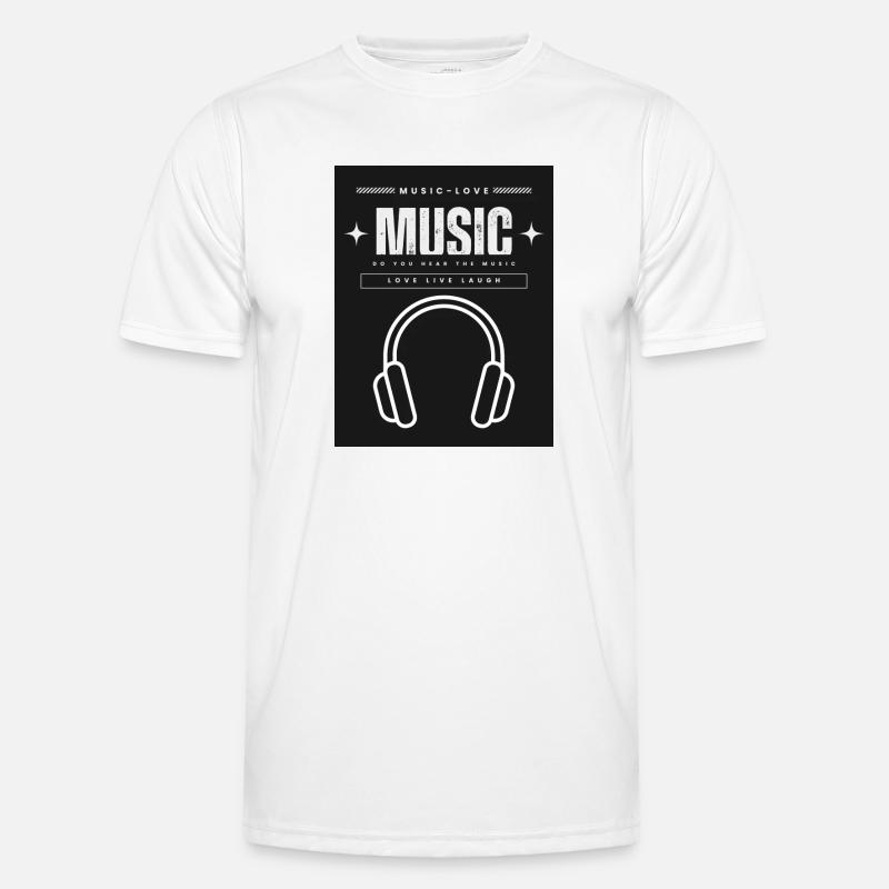 Kopfhörer Männer Funktions-T-Shirt