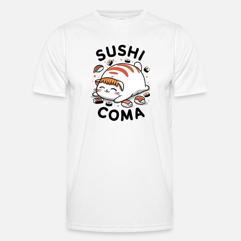 Chat sushi T-shirt sport Homme