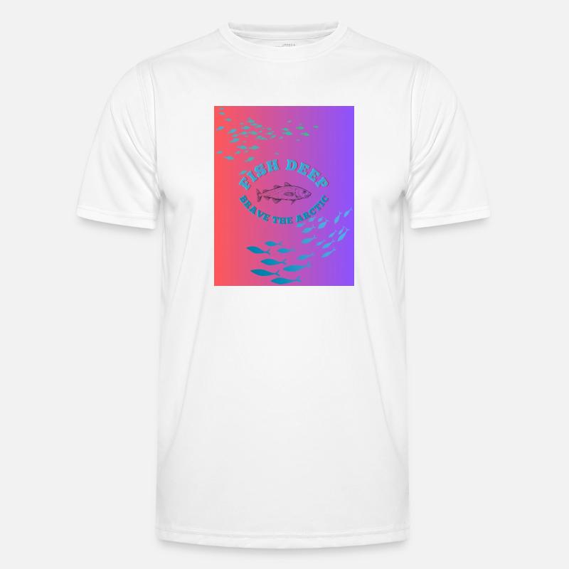 Fish Deep Brave The Arctic - Men's Functional T-Shirt - white