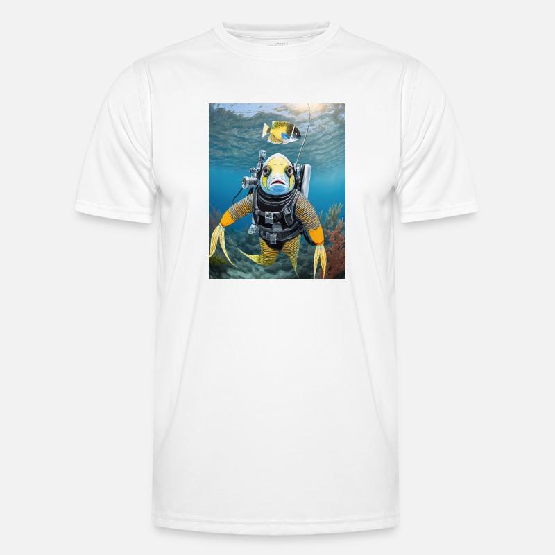 Poisson en combinaison de plongée 3 T-shirt sport Homme